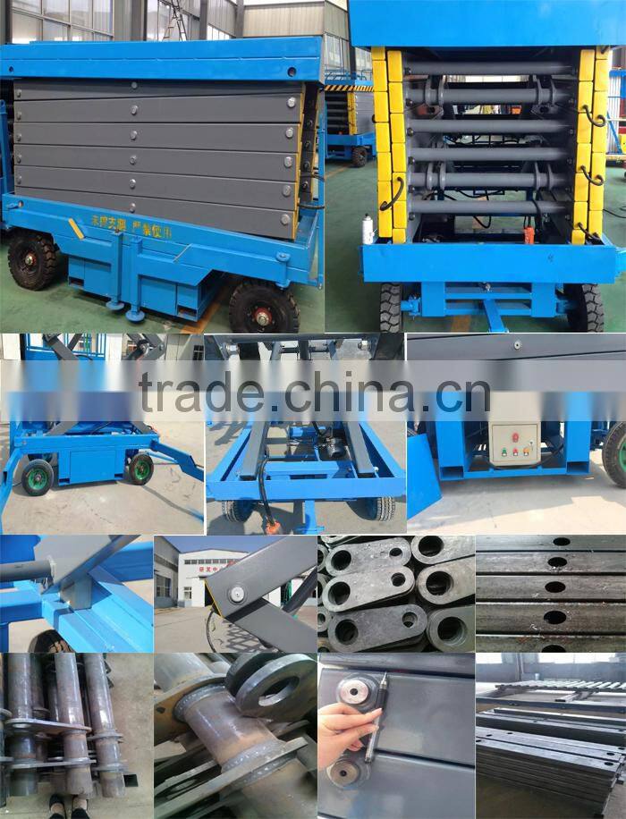 300kg mobile mechanical hydraulic scissor lift table