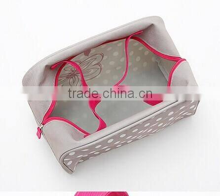 Portable zipper waterproof fashion cosmetic bag