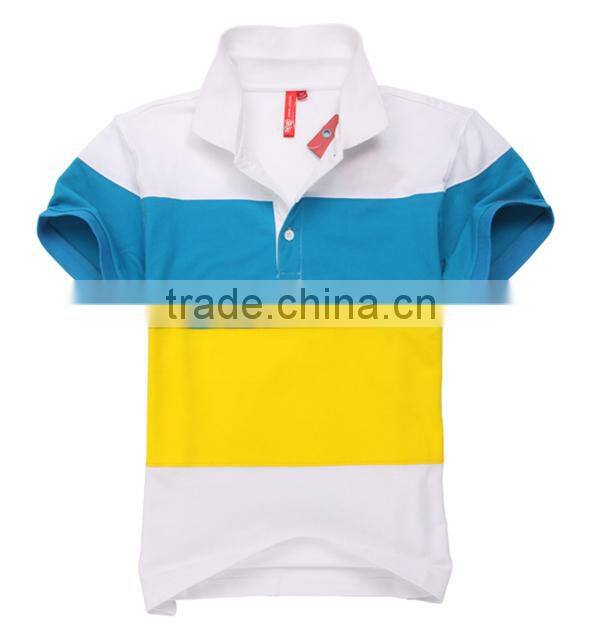 Fashion Custom Striped Colorful Cotton New Design Polo t Shirt