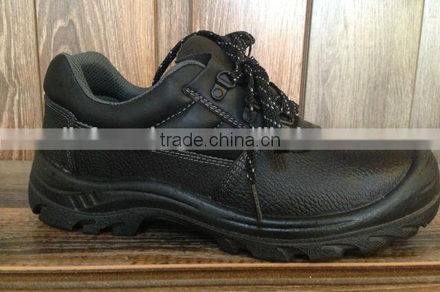 Low cut cheap steel toe cap black leather safety shoes pu sole safety shoes liberty industrial safety shoes price in india