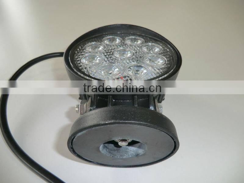 Hot Sell Highpower performance LED Work Light,for ATV SUV TRUCK JEEP Offroad Vehicle(SR-LW-27H,27W)Spot or Flood,Handle w Magnet