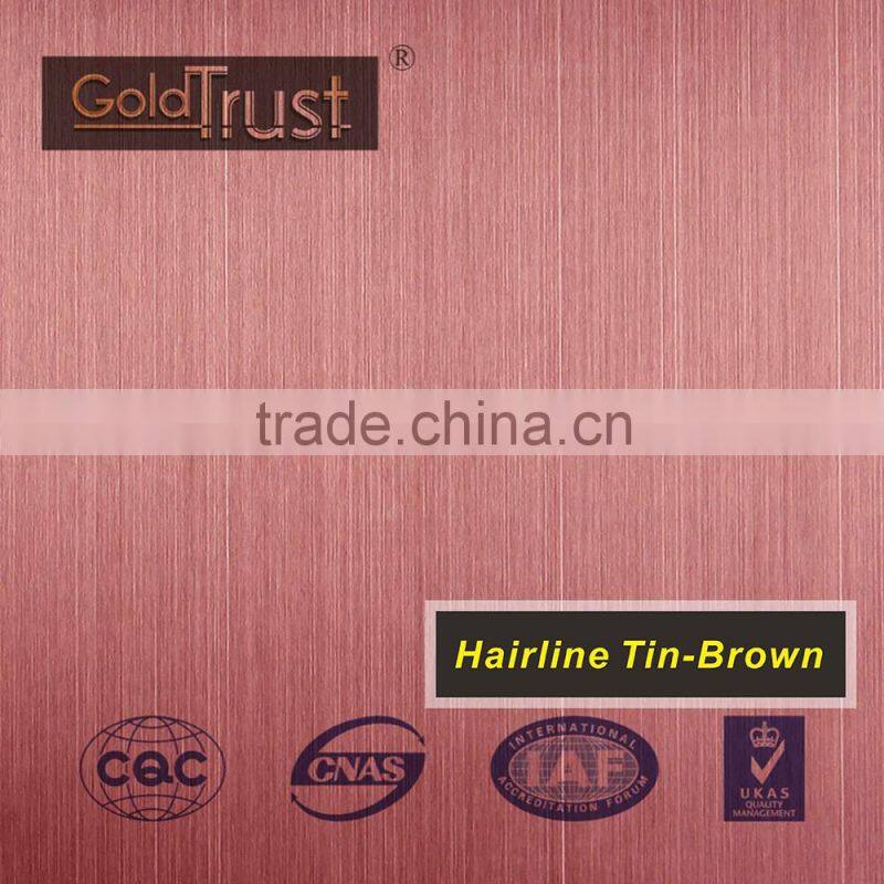 supply AISI hairline finish stainless steel sheets for elevator building decoration and wall panels