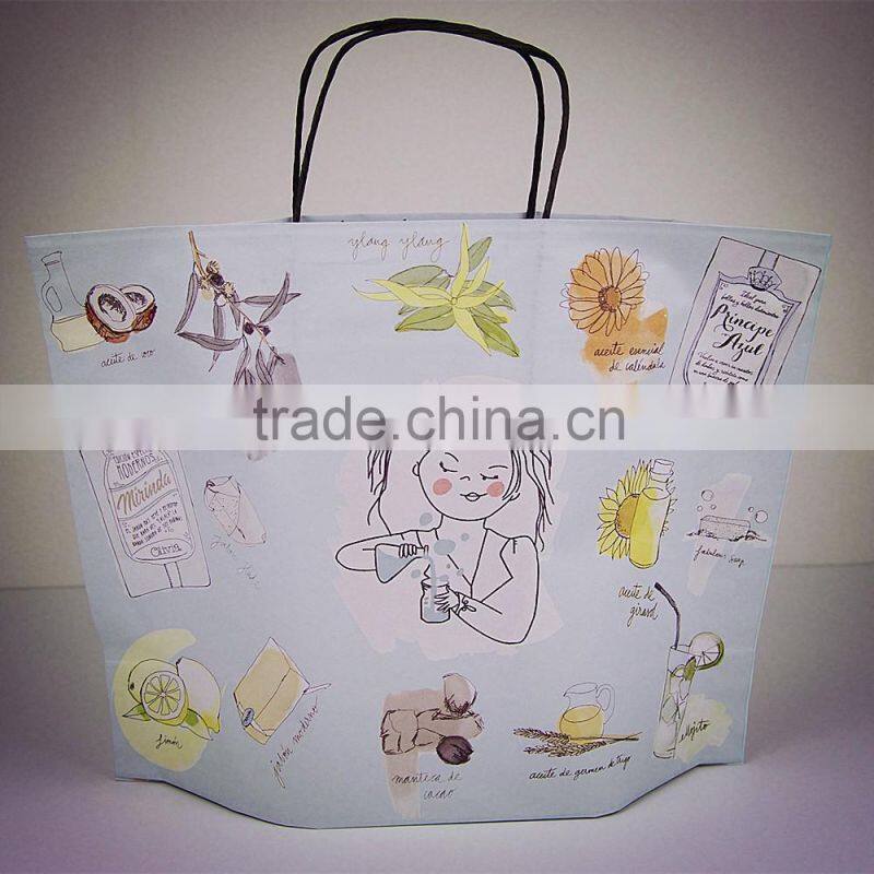 2016 Retailing Shop Customize kraft paper bag/ cost-saving&eco-friendly