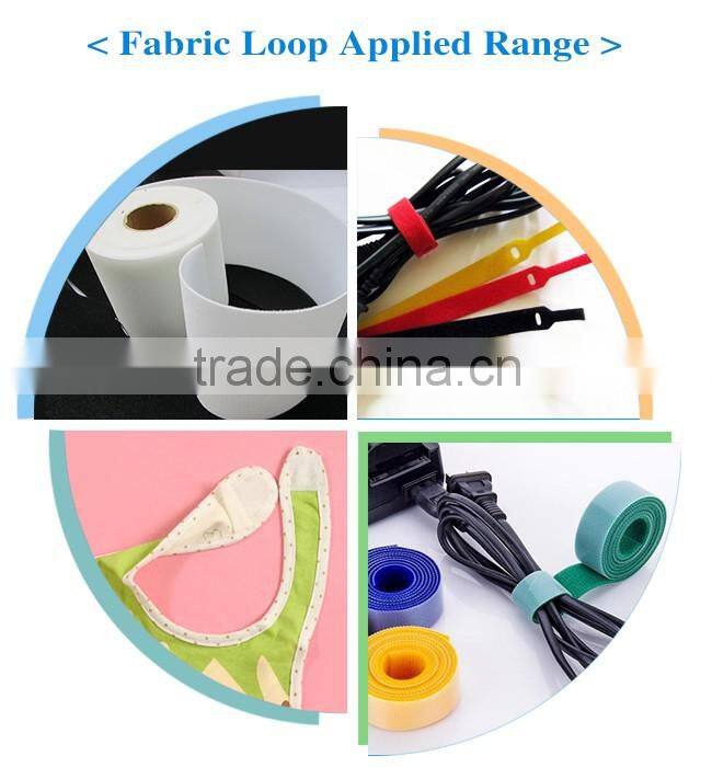 Soft fabric loop, Colored baby soft fabric loop, 100% nylon soft black fabric loop