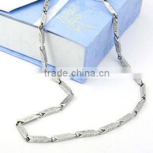 KSTONE Punk Stainless Steel Byzantine Link Chain Men's Bracelet with Necklace Jewelry Set