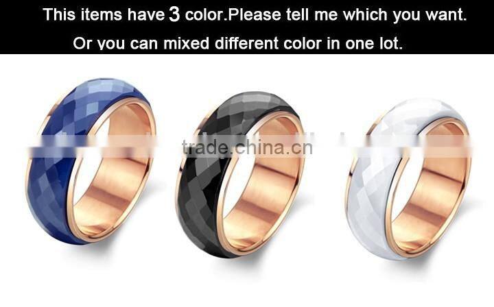 KSTONE Fashion Three Color Ceramic Ring, Cheap Ceramic Adjustable Ring, White Ceramic Wedding Ring