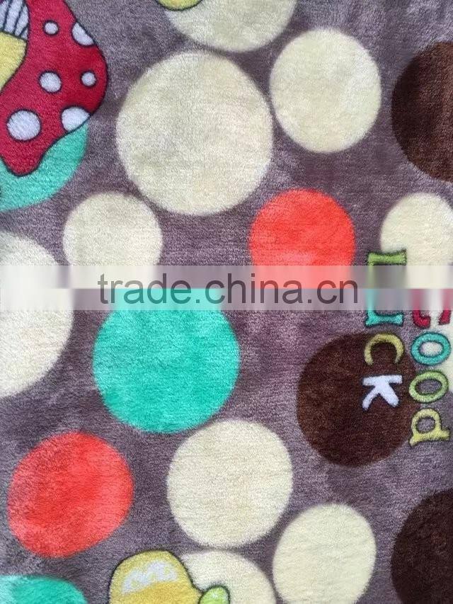 Kids Cute Design Flannel with Plush Velvet for Winter Pajamas