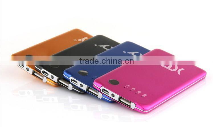 Free Sample for order ultra thin power bank 2000mAh credit card size 2014 new products