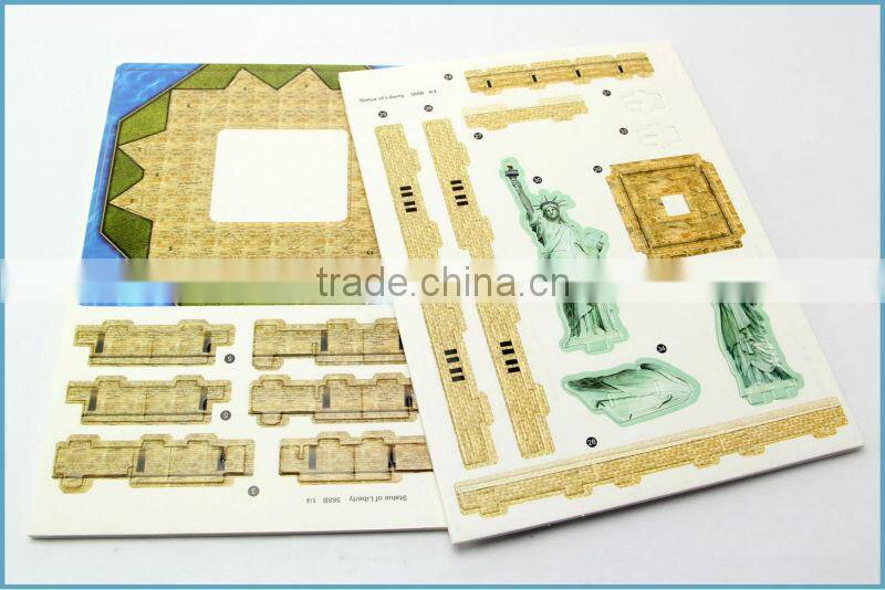 Eco-friendly Non-toxic 3D Puzzle, 3D Flat Paper Puzzle