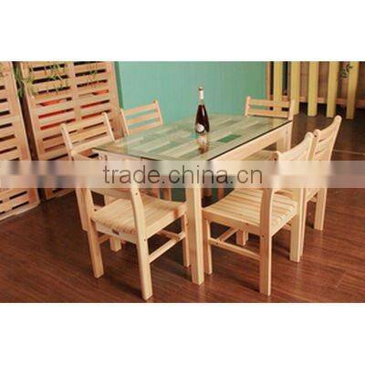 fashionable transparent smooth rectangular glass dining table top
