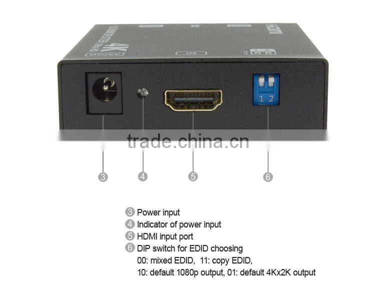 LINK-MI LM-SP142E-HD4K2K Audio Video HDMI TV Splitter 1x2 Support Ultra HD 4Kx2K(3840x2160@60Hz YUV 4:2:0)