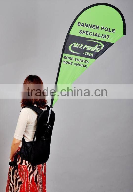 Backpack Flag Banner in China Teardrop Shape Advertising Flag