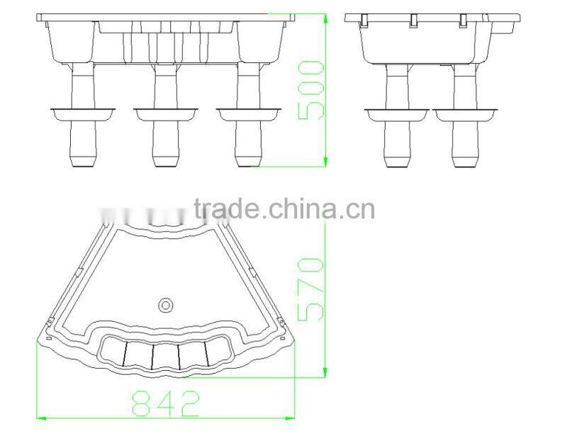Durable outdoor indoor child care center plastic toy play sandbox child