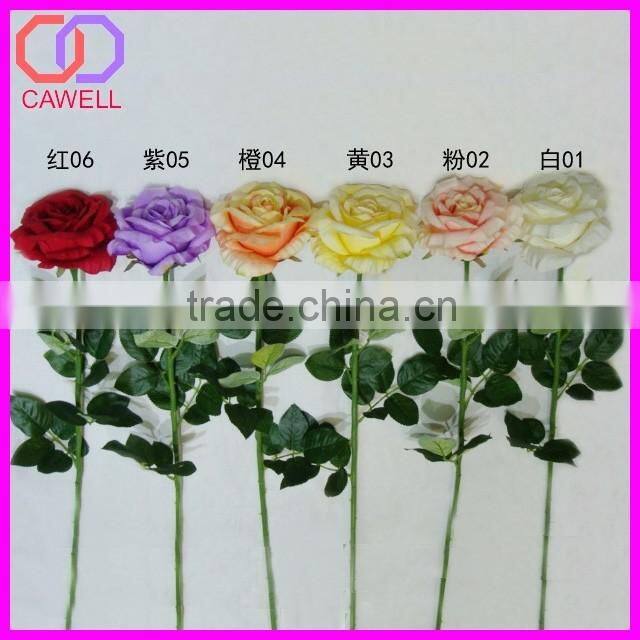 2016 new design fake silk cream white rose