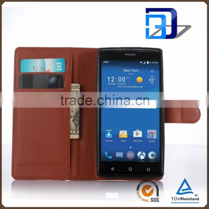 New products 2016 innovation product Stand Wallet Lychee Leather cover for ZTE Zmax 2 Z958 Z955L case mobile accessories