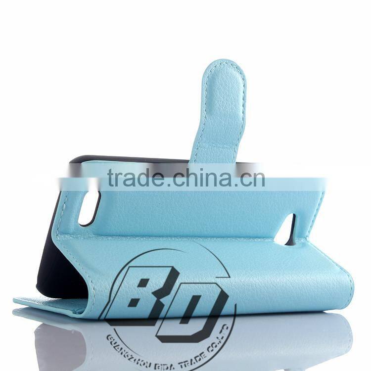 Manufacturer Wholesale Magnetic flip leather wallet case with card slots For ZTE Blade Q Lux 4G Super China Supplier