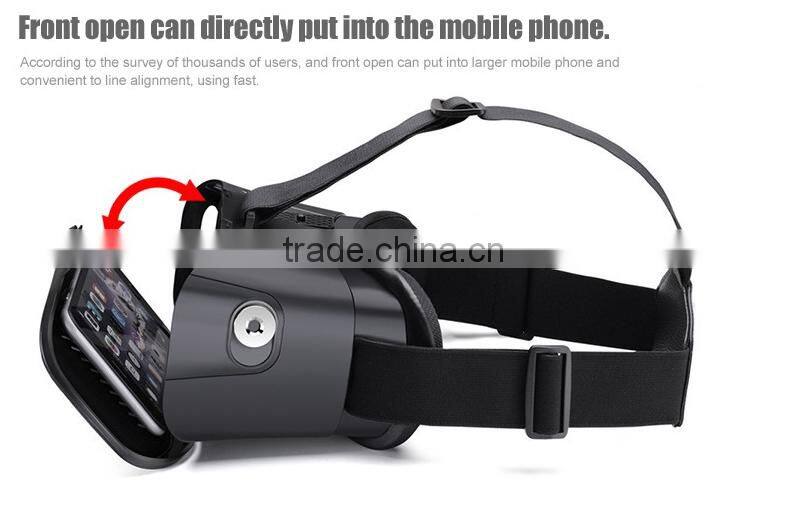 High quality virtual reality 3D VR Glasses, ABS plastic 2nd genaration vr box 2.0 for Apple IOS, Android