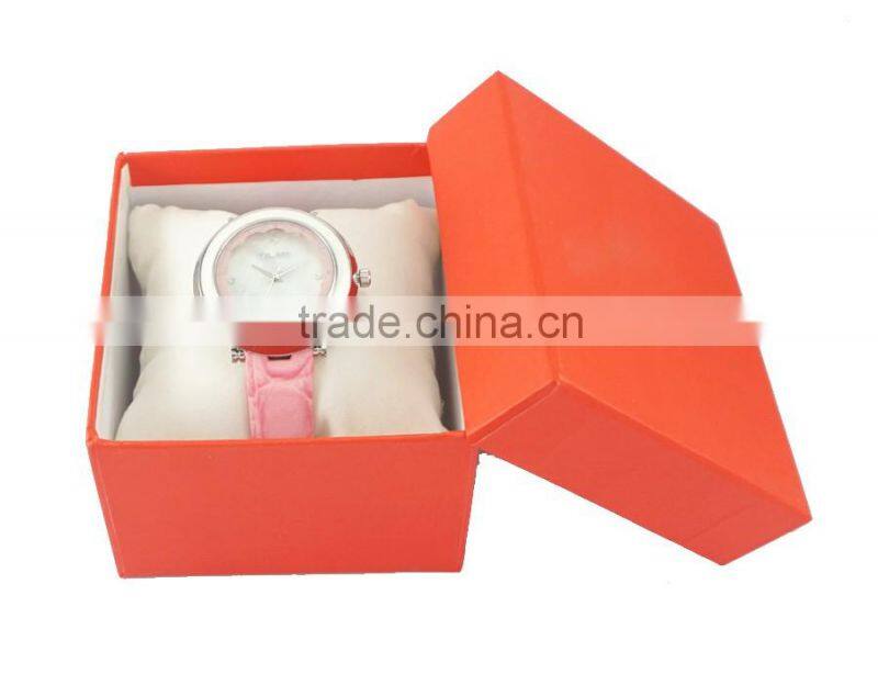 Hot selling small red watch box for promotional gift watch oem order received custom logo