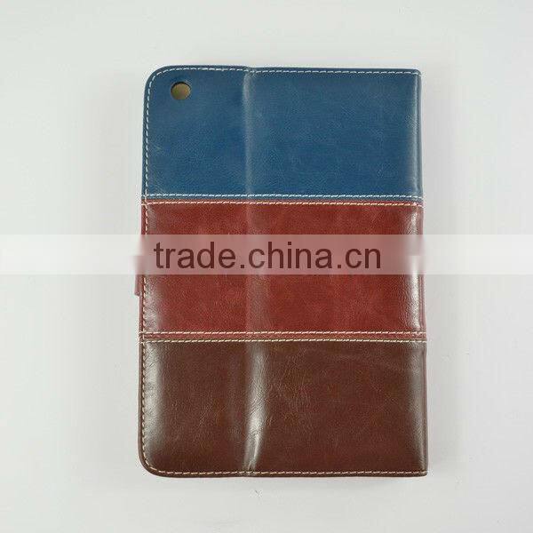 Mix color Leather Stand Case for iPad mini 2