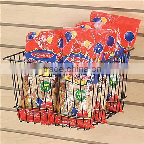 Supermarket Storage Hanging Basket for Slatwall