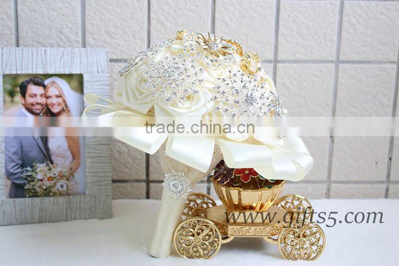 High quality luxurious artificial brooch rhinestone bouquets