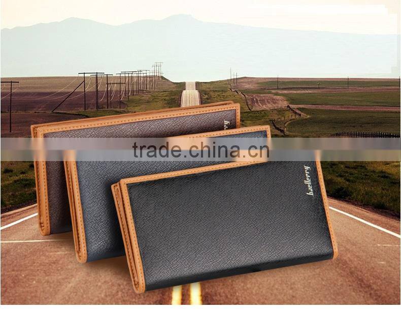Hot selling new design bifold durable leather clutch baellerry men wallet