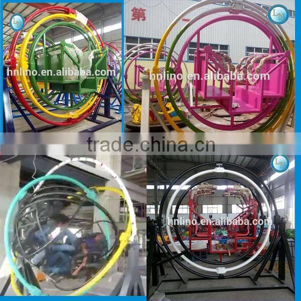 Indoor amusment electric toy mechanical human gyroscope rides for sale