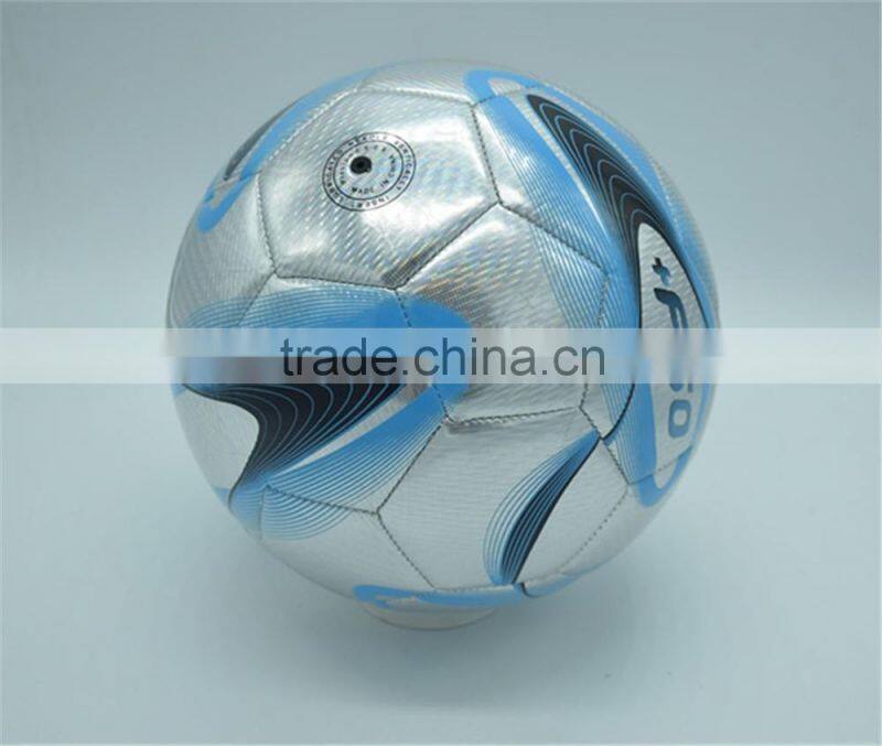 Soccer ball , custom Sliver Metallic PVC Leather soccer ball football