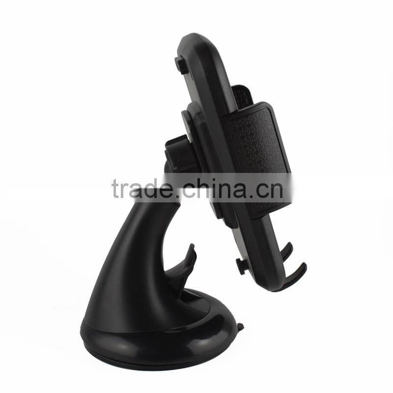 For all mobile phone with suction cup deesign leather grain universal windshield mount holder car holder
