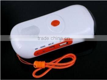 led solar dynamo flashlight with radio