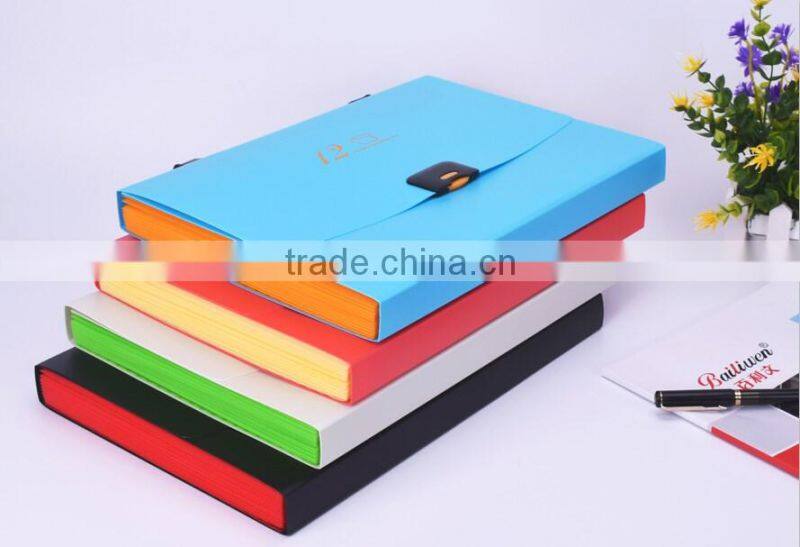 Colorful expanding file wallet, A4/FC PP expanding file folder with 13pockets