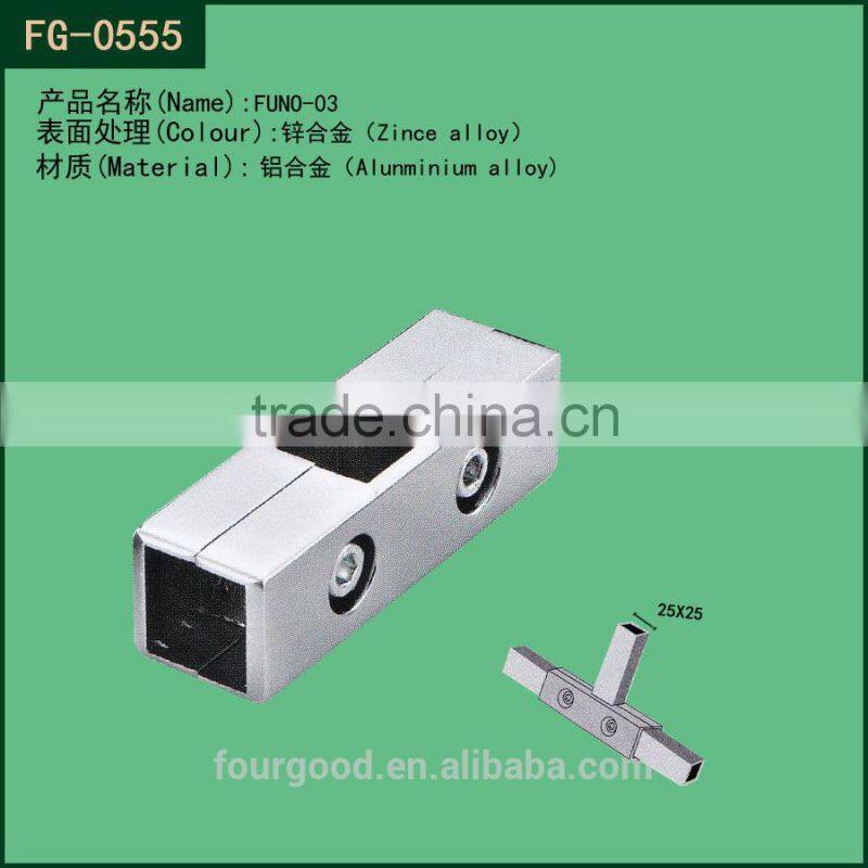 metal chrome connector for 25mm square tube