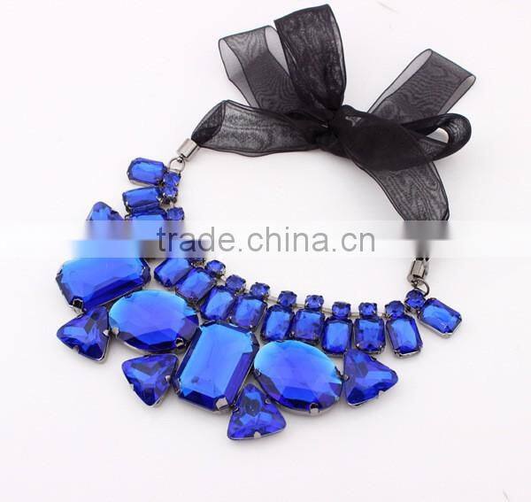 Hot Sale Multicolor Crystal Collar Choker Vintage Pendant Statement Necklace Women Fashion Necklaces for Women 2014