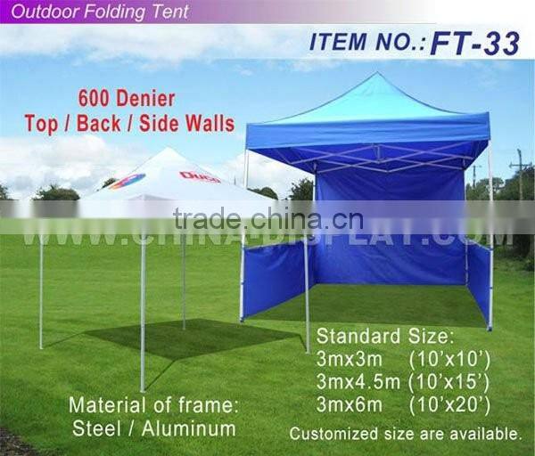 3x3m Iron Frame Pop Up Tent Canopy Pop Up Tent for Outdoor