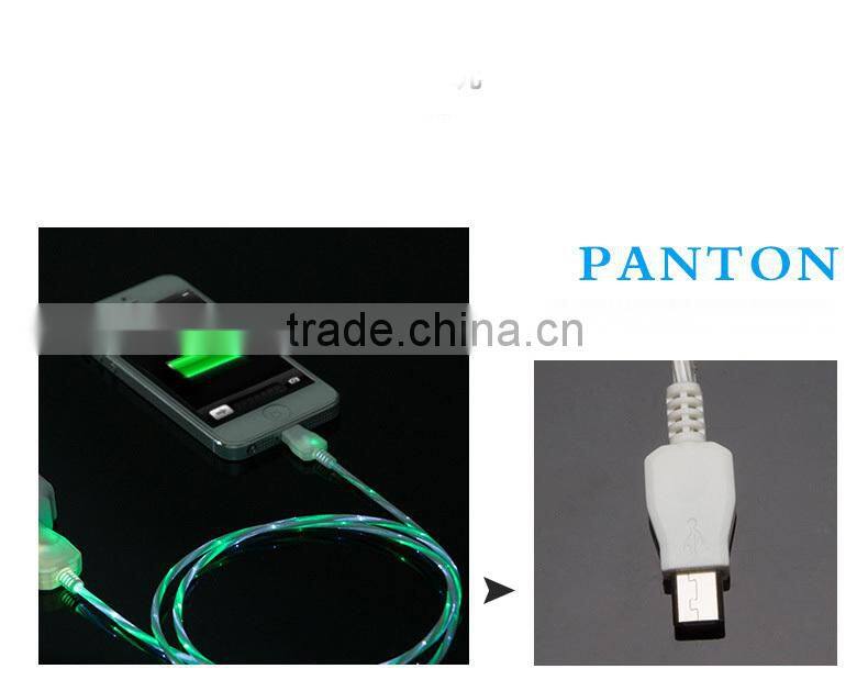 Best visible flow led light usb charging sync cable for iphone 6 charger cable