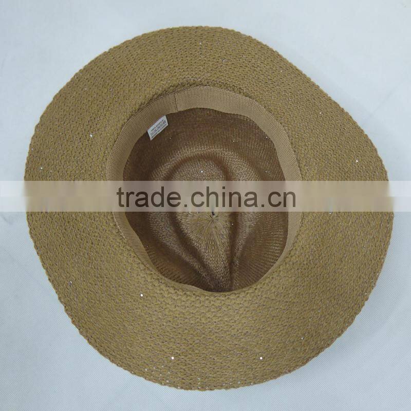 lady acrylic hat with pearls and belt