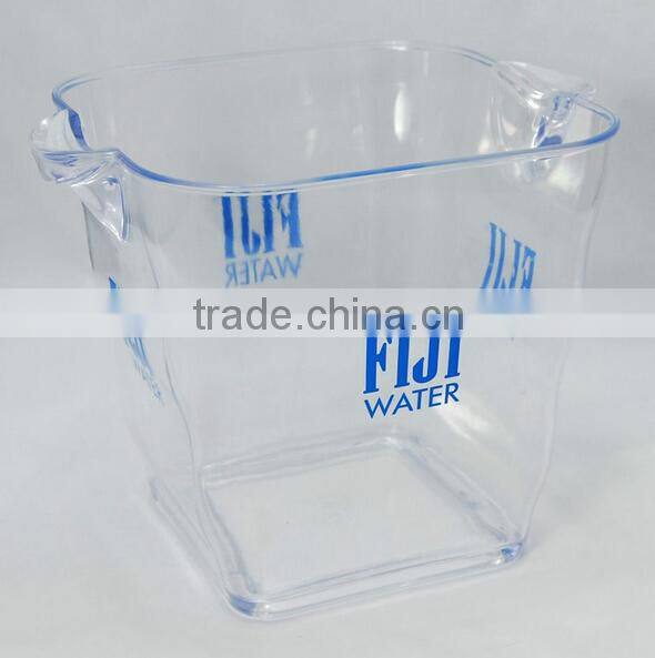 square plastic acrylic champagne ice bucket