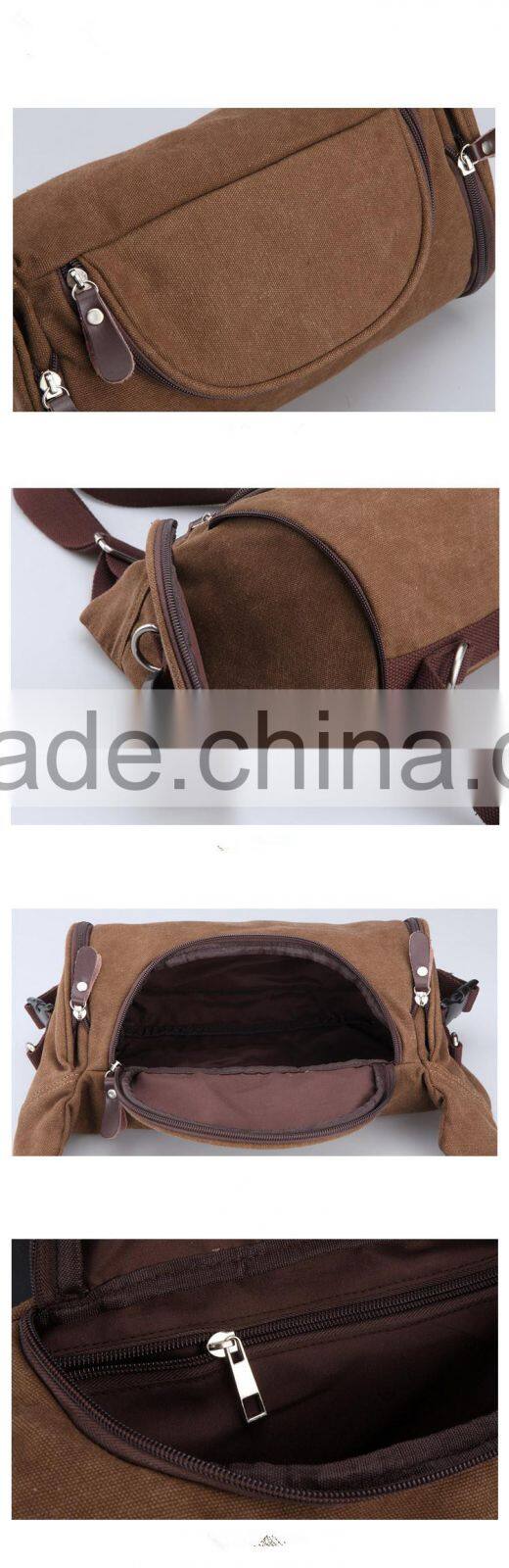 Male Canvas Waist Bag Outdoor Sport Single Shoulder Bag Casual Travel Bag