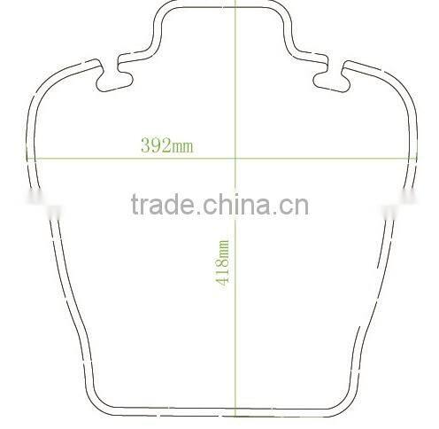 high quality plastic blister half body female mannequin with metal hook