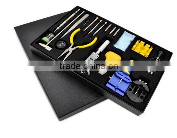 20 pcs Watch Horologe Repair Tool Kit Set With Opener Remover Wrench Screwdriver Watchband Link Pin Remover