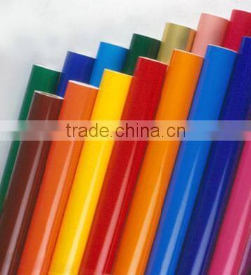 Color adhesive vinyl film, color adhesive paper