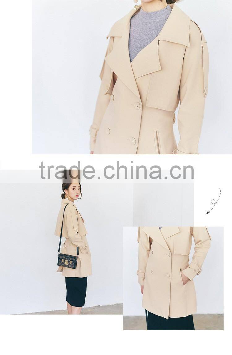 Autumn Winter New Loose Jacket With Belt Women Coat Female Fashion