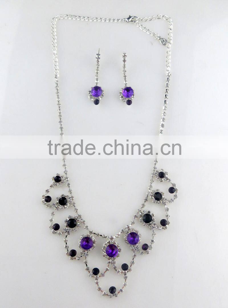 2015 latest design beads stone cup chain necklace sets
