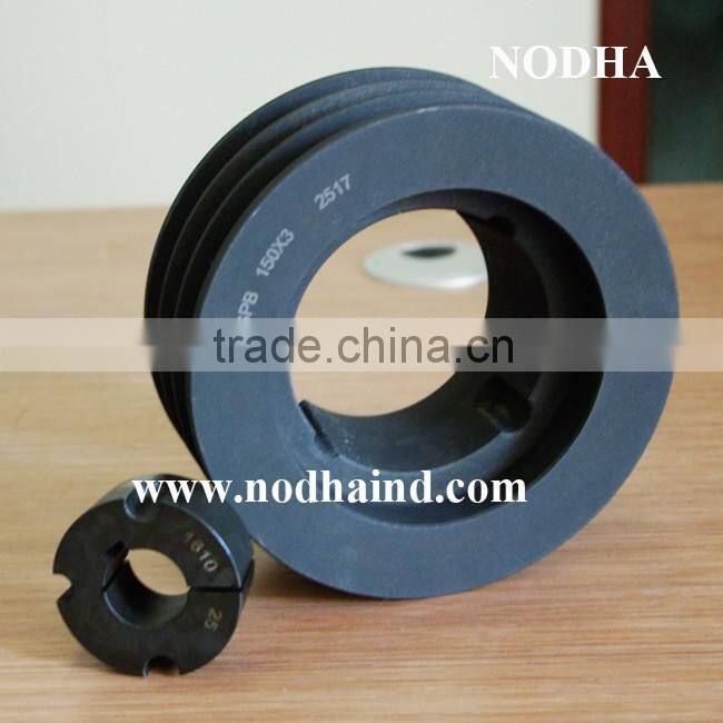 Motor V-pulley with taper lock bush