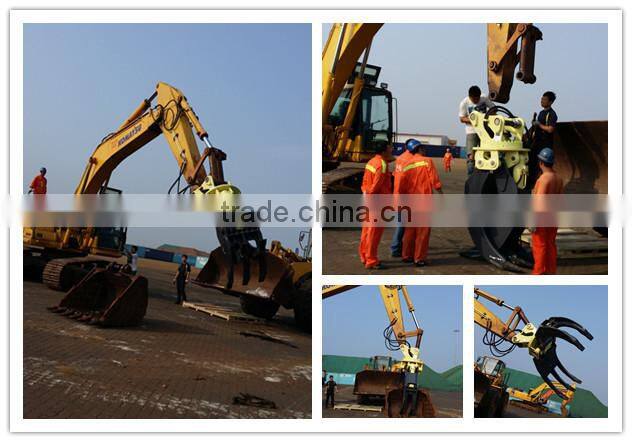 20T excavator 360 degree rotating gripper log grapple wood grapple