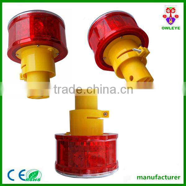 red led flashing solar energy barrier lamp for road safety
