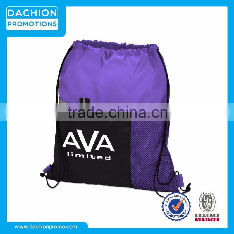 Logo Printed Farmer's Market Drawstring Mesh Bag