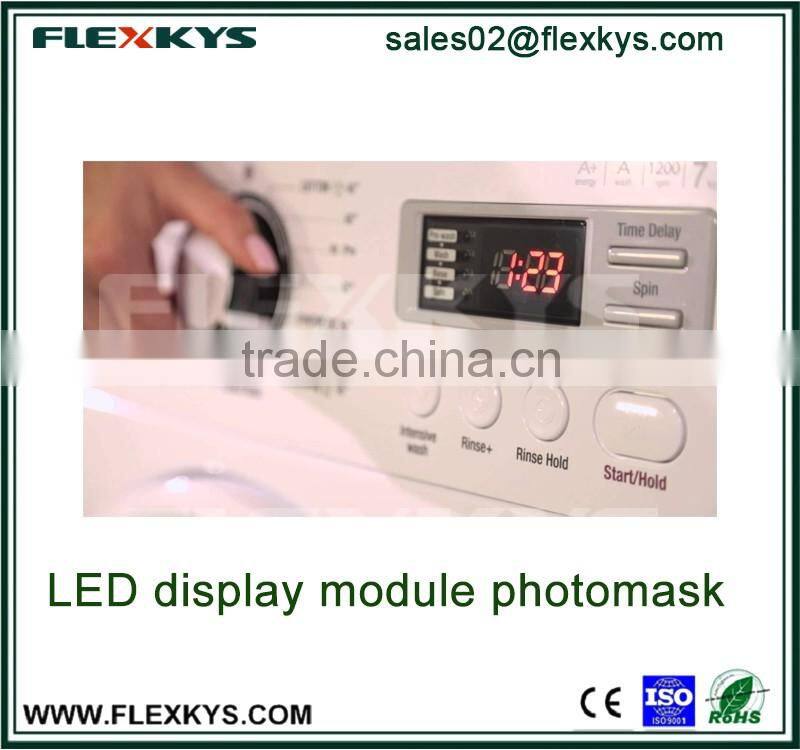 Light-tight black PC film used on LED display module for washing machine