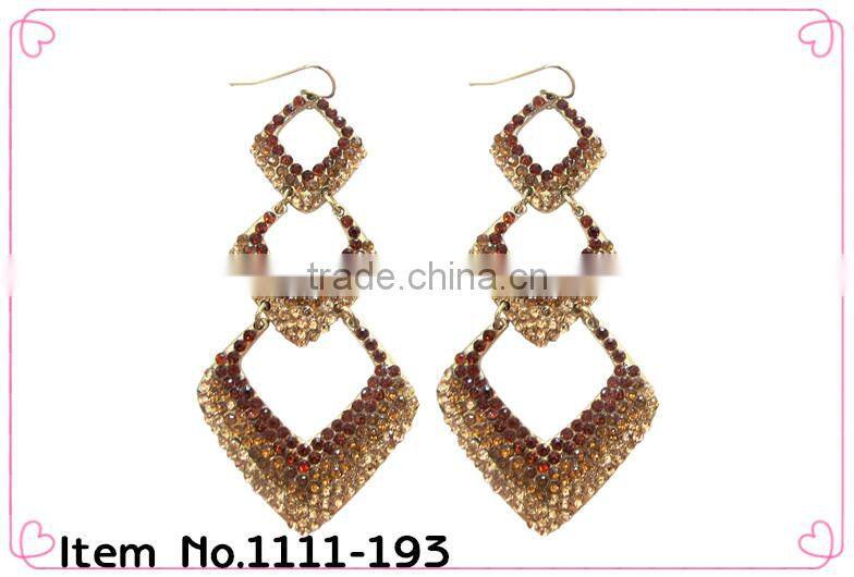 2014 trendy women rhinestone earrings