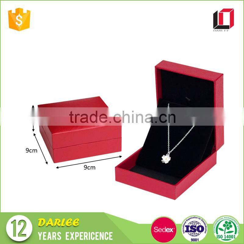 Chinese factory high end texture paper luxury jewellery box with sponge insert